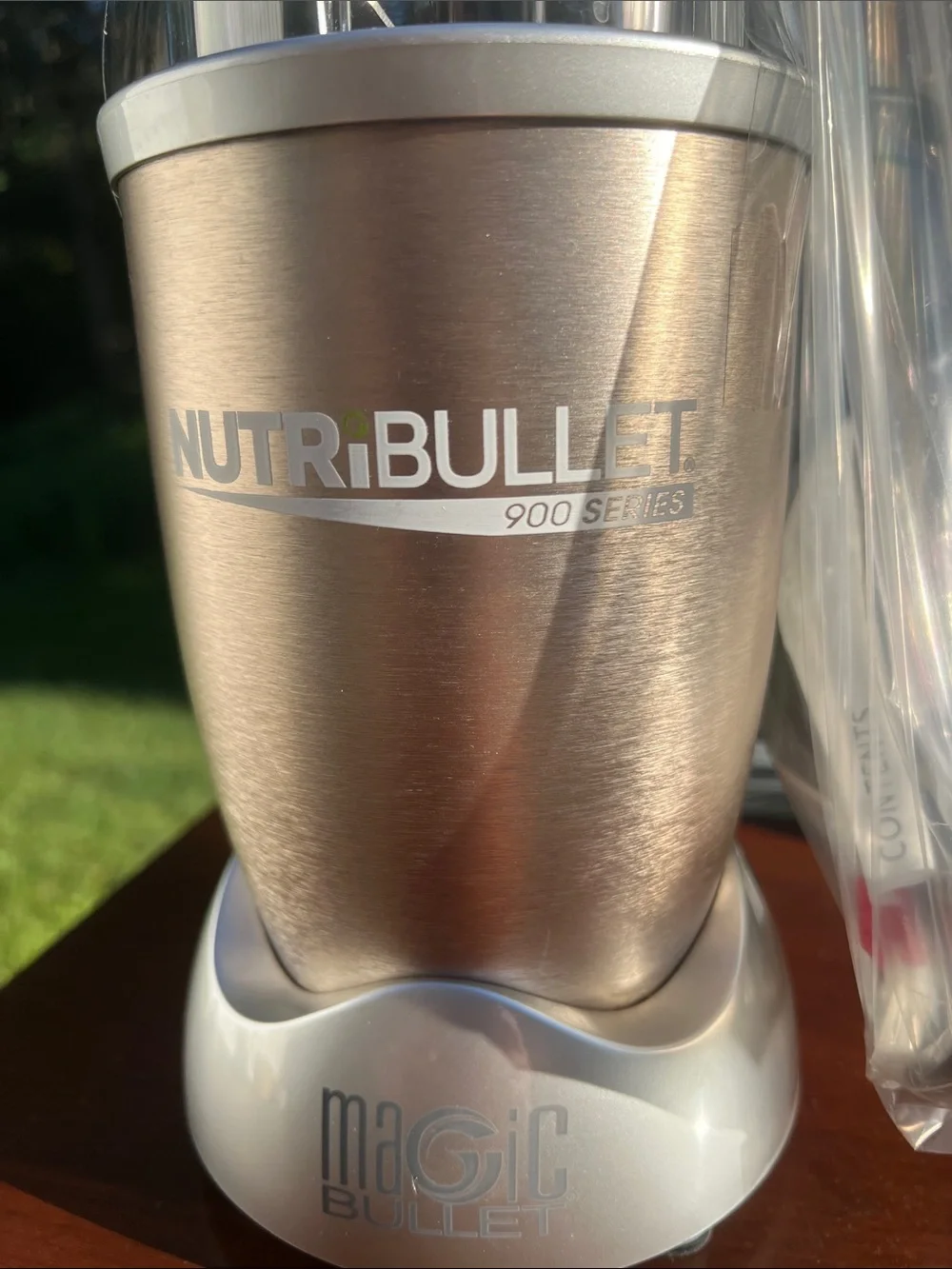 NutriBullet Pro 900W Nutrient Extractor Blender Champagne Silver